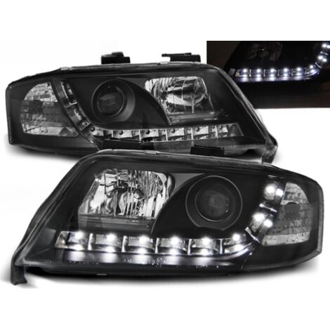 Paire de feux phares Audi A6 C5 de 1997 a 2001 Daylight led noir-27300966