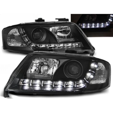 Paire de feux phares Audi A6 de 2001 a 2004 Daylight led noir-27361066