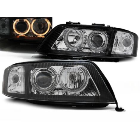 Paire de feux phares avant Audi A6 C5 de 2001 a 2004 angel eyes xenon noir-27361071