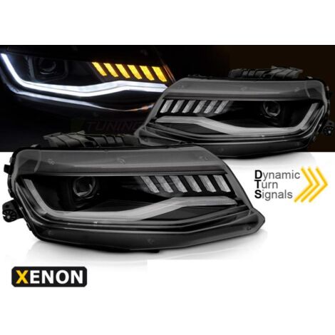 Paire de feux phares Chevrolet Camaro 16-18 Xenon Led dyn Noir-40401509