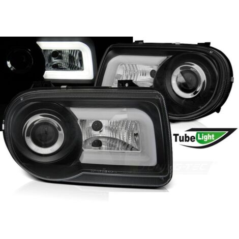 Paire de feux phares Chrysler 300C 05-10 Daylight LTI noir-27361252