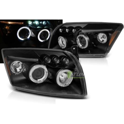 Paire de feux phares Dodge Caliber 06-12 Angel Eyes noir-32208989