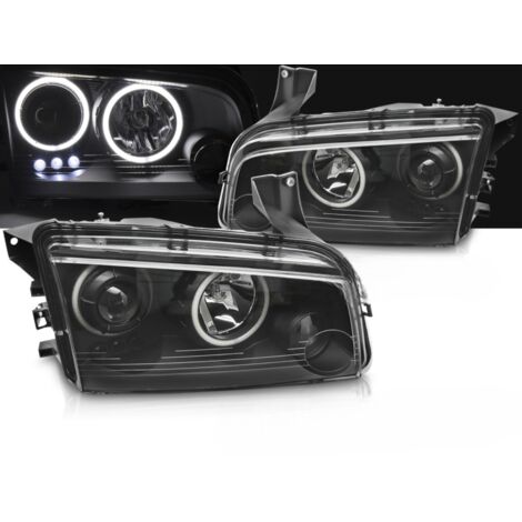 Paire de feux phares Dodge Charger de 2006 a 2010 Angel eyes Noir-41293794