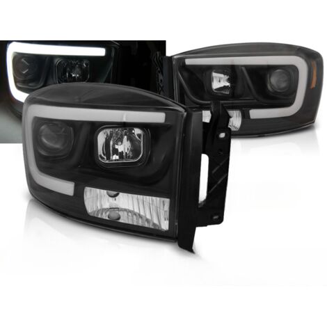 Paire de feux phares Dodge Ram de 2006 a 2008 LED LTI Noir-31021193