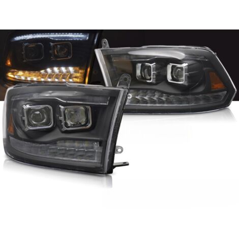 Paire de feux phares Dodge Ram de 2009 a 2018 Daylight Led Noir-41306248