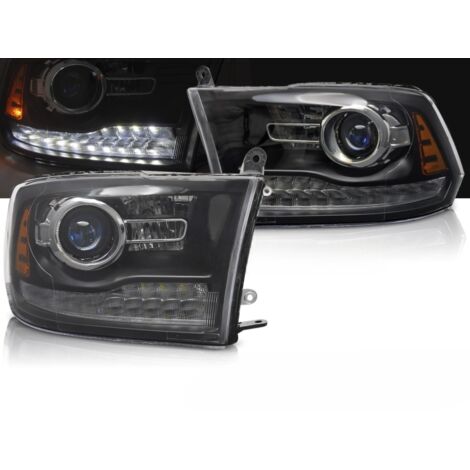 Paire de feux phares Dodge Ram de 2009 a 2018 Daylight Led Noir-41306269