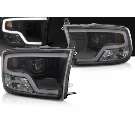 Paire de feux phares Dodge Ram de 2009 a 2018 Tube light Noir-41306196