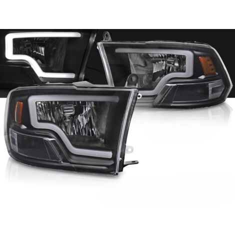 Paire de feux phares Dodge Ram de 2009 a 2018 Tubelight Led Noir-41306009
