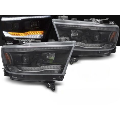 Paire de feux phares Dodge Ram de 2019 a 2022 LED DYN Noir-41386161