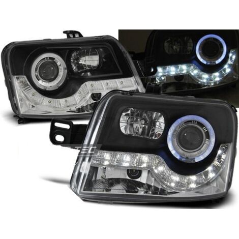 Paire de feux phares Fiat Panda 03-08 Daylight led noir-27361296