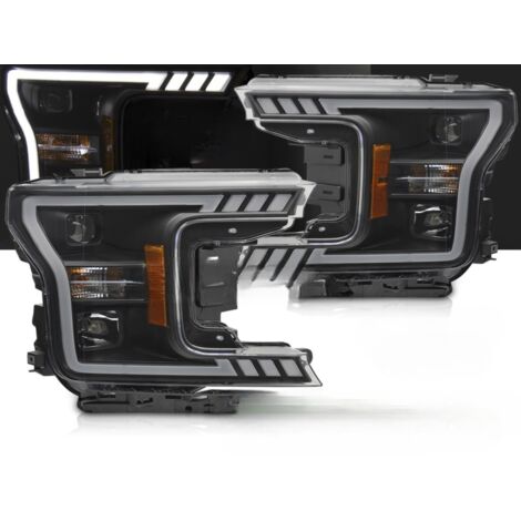 Paire de feux phares Ford F150 MK13 17-20 LTI LED Dyn Noir-41421616