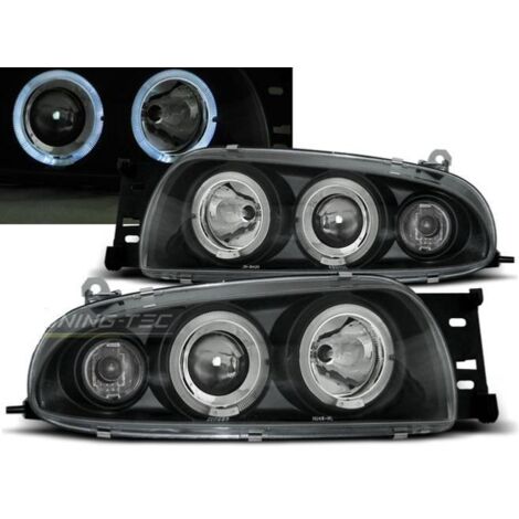 Paire de feux phares Ford Fiesta MK4 95-99 angel eyes noir-27361314