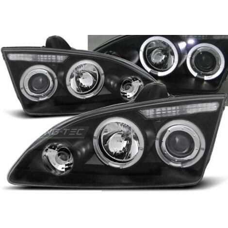 Paire de feux phares Ford Focus 04-08 Angel eyes noir-27361341