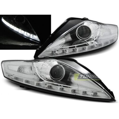 Paire de feux phares Ford Mondeo 07-10 Daylight led chrome-27361374