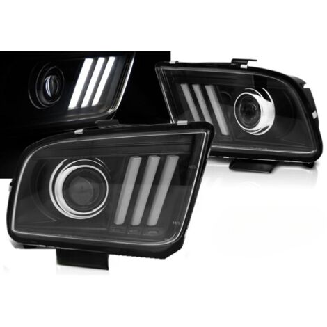 Paire de feux phares Ford Mustang 04-09 LED LTI noir-27361383
