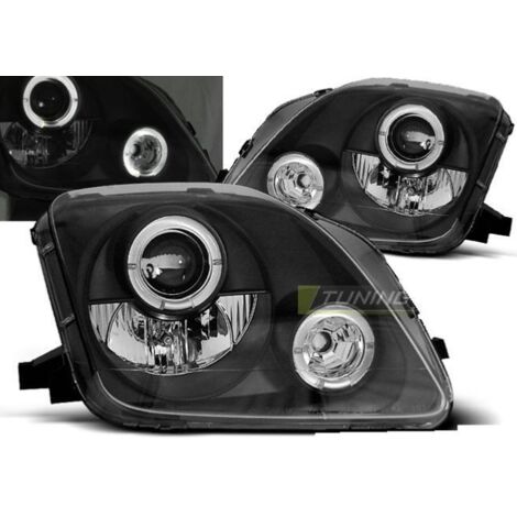 Paire de feux phares Honda Prelude 97-01 angel eyes noir-27361409
