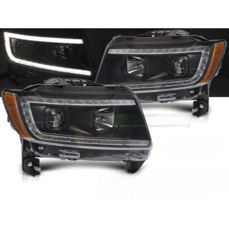 Paire de feux phares Jeep Grand Cherokee de 2011 a 2013 LED LTI Noir-41533733