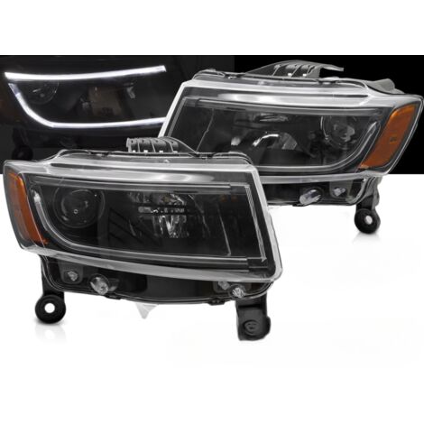 Paire de feux phares Jeep Grand Cherokee de 2014 a 2016 Tube Light Noir-41293357