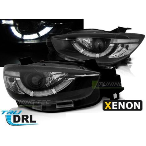 Paire de feux phares Mazda CX5 11-15 LED DRL Xenon noir-27361442