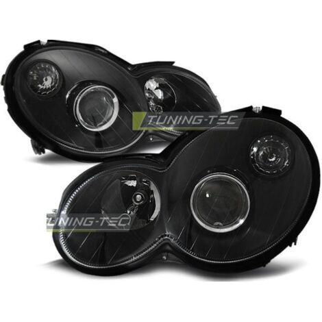 Paire de feux phares Mercedes classe C coupe C203 00-04 noir-27361456