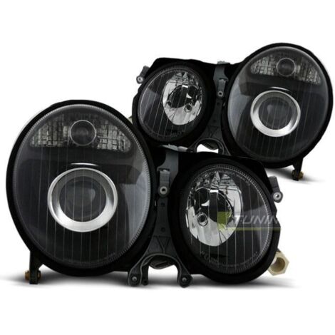 Paire de feux phares Mercedes classe E W210 99-02 design noir-27361500