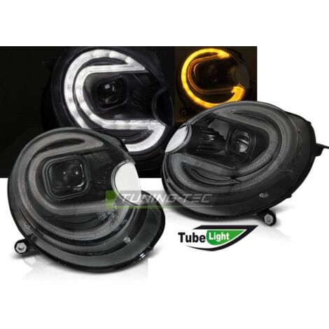 Paire de feux phares Mini Cooper 06-14 Daylight LED LTI noir-35730028