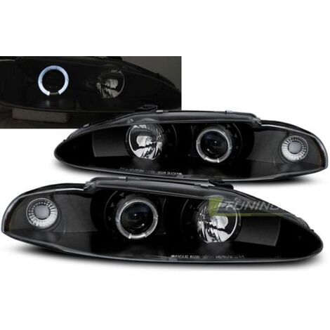 Paire de feux phares Mitsubishi Eclipse 95-96 angel eyes noir-27361576