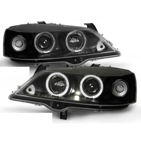 Paire de feux phares Opel Astra G 97-04 angel eyes noir-27361613