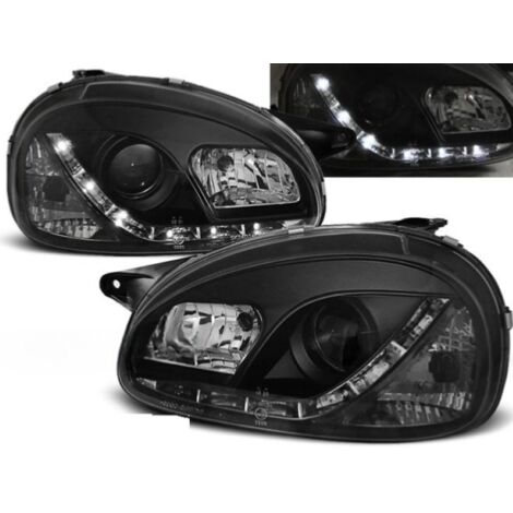 Paire de feux phares Opel Corsa B 93-00 Daylight led noir-27361642