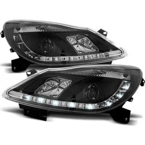 Paire de feux phares Opel Corsa D 06-11 Daylight led noir-27361653