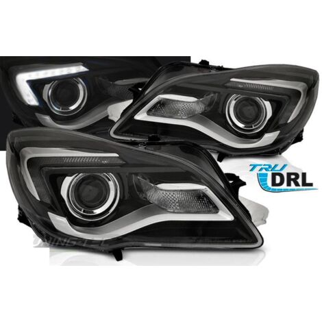 Paire de feux phares Opel Insignia 13-17 LED DRL noir-38887317