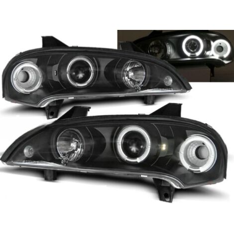 Paire de feux phares Opel Tigra 94-00 angel eyes noir-27361669