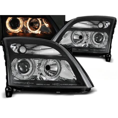 Paire de feux phares Opel Vectra C 02-05 angel eyes noir-27361691