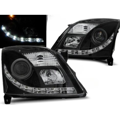 Paire de feux phares Opel vectra C 02-05 Daylight DRL led noir-27361693