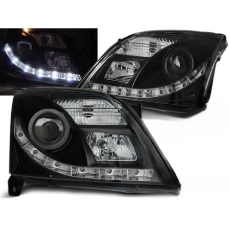 Paire de feux phares Opel Vectra C 02-05 Daylight led noir-27361697