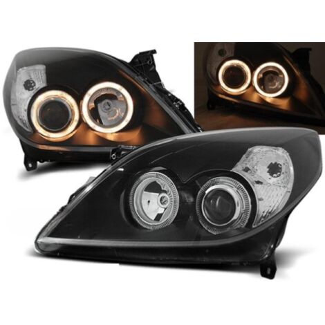 Paire de feux phares Opel Vectra C 05-08 angel eyes noir-27361700