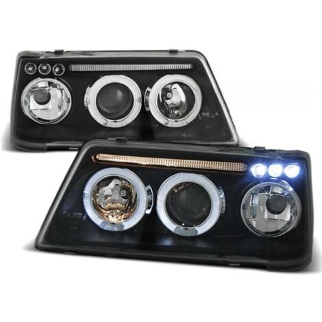 Paire de feux phares Peugeot 205 83-96 angel eyes noir-27361708