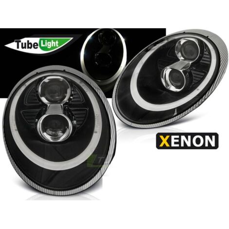 Paire de feux phares Porsche 911 997 04-09 xenon LTI noir-27361732
