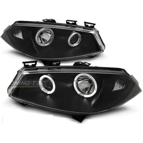 Paire de feux phares Renault Megane 02-05 angel eyes noir-27361760