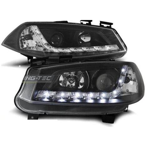 Paire de feux phares Renault Megane 02-05 Daylight led noir-27361762