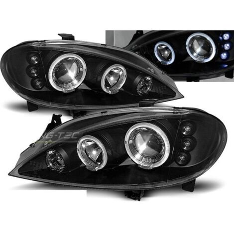 Paire de feux phares Renault Megane 99-02 angel eyes noir-27361758