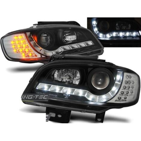 Paire de feux phares Seat Ibiza / Cordoba 99-02 Daylight led noir-27361777