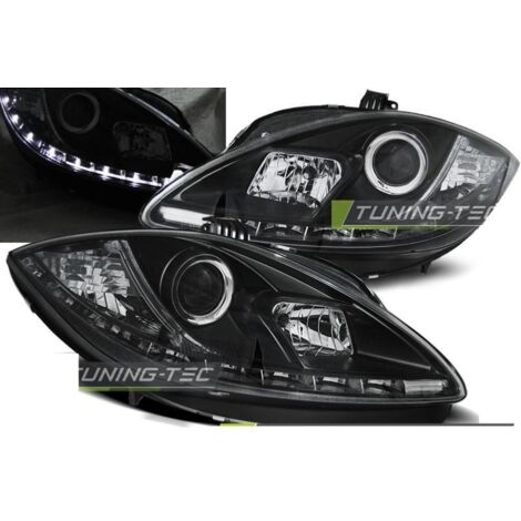 Paire de feux phares Seat Leon / Altea 09-13 Daylight led noir-27361796