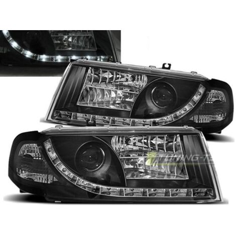Paire de feux phares Skoda Octavia 00-04 Daylight led noir-27361811