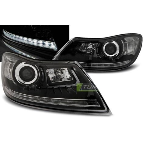 Paire de feux phares Skoda Octavia 09-12 Daylight led noir-27361822