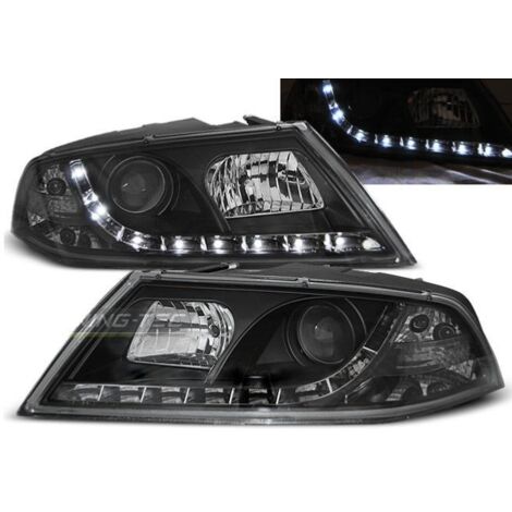 Paire de feux phares Skoda Octavia 2 04-08 xenon Daylight led noir-27361816