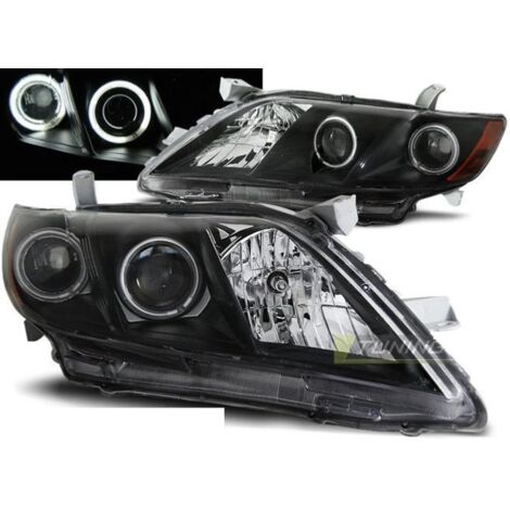 Paire de feux phares Toyota Camry 6 XV40 06-09 angel eyes noir-27361840