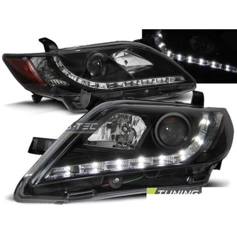 Paire de feux phares Toyota Camry 6 XV40 06-09 Daylight LED noir-27361842