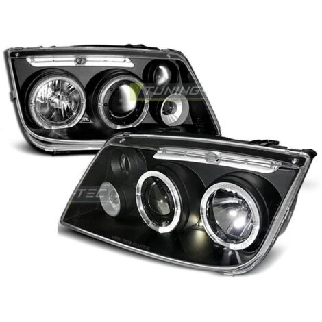 Paire de feux phares VW Bora 98-05 angel eyes noir-27361877