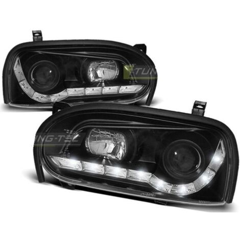 Paire de feux phares VW Golf 3 91-97 daylight led noir-27361914